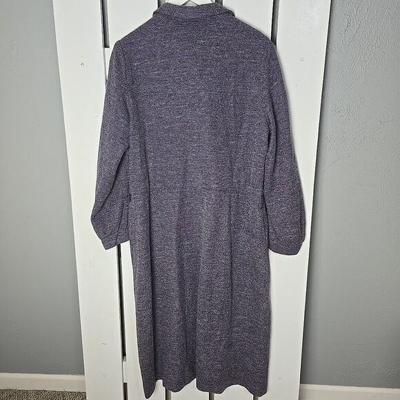 Henry Lee VTG Secretary Purple Midi Geometric Dress Large‎ Career Mature - Picture 2 of 8